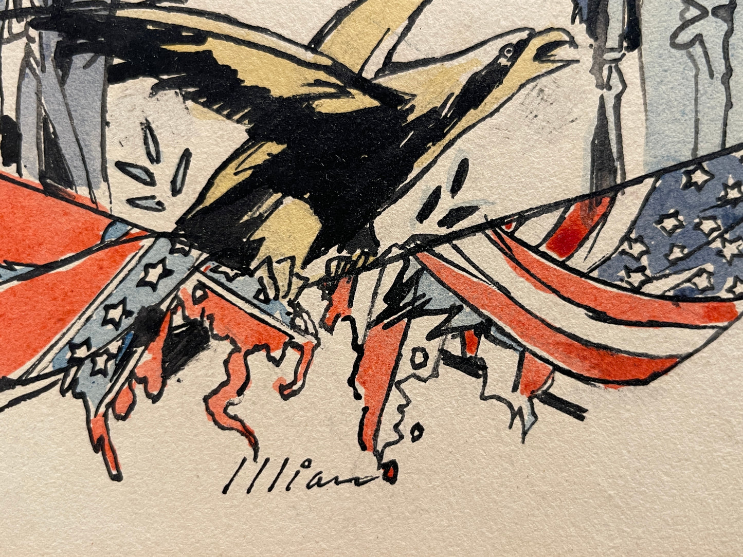 Set of 2 George Illian Drawings