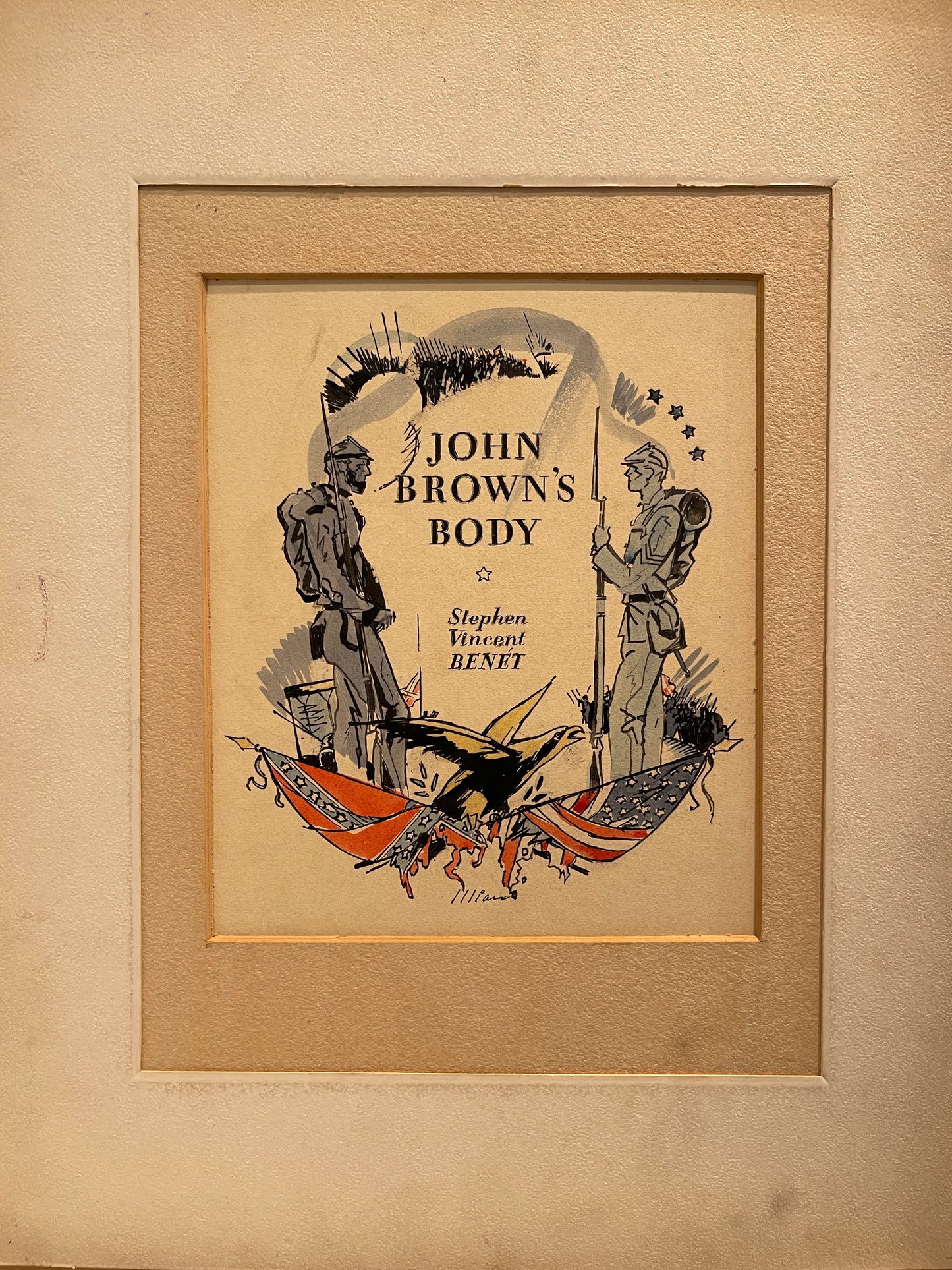 Set of 2 George Illian Drawings