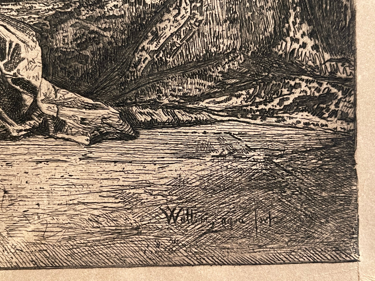 Charles Albert Waltner Etching: The Repose