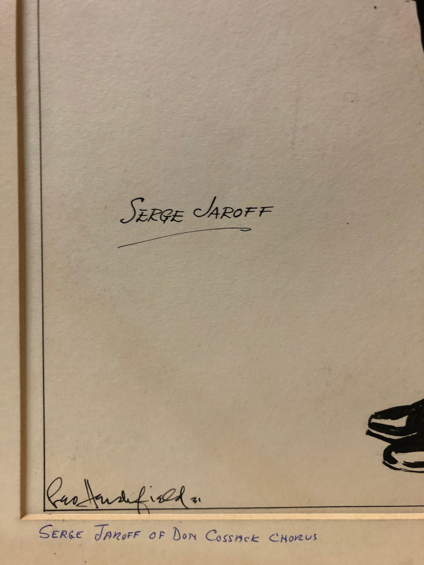 Set of 3 Leo Hershfield Drawings: "Serge Jaroff", "Stowkowsky", and "Chaliapin"