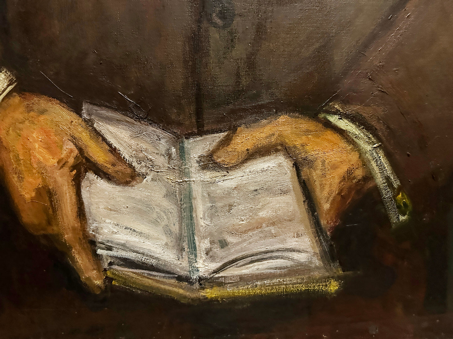 Arbit Blatas Oil Painting: Portrait of a man holding a book