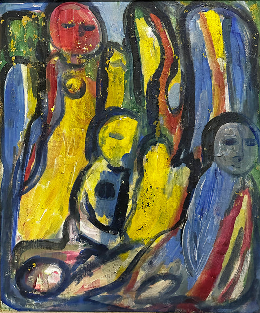 Oil Painting by Szabo: Abstract human figures
