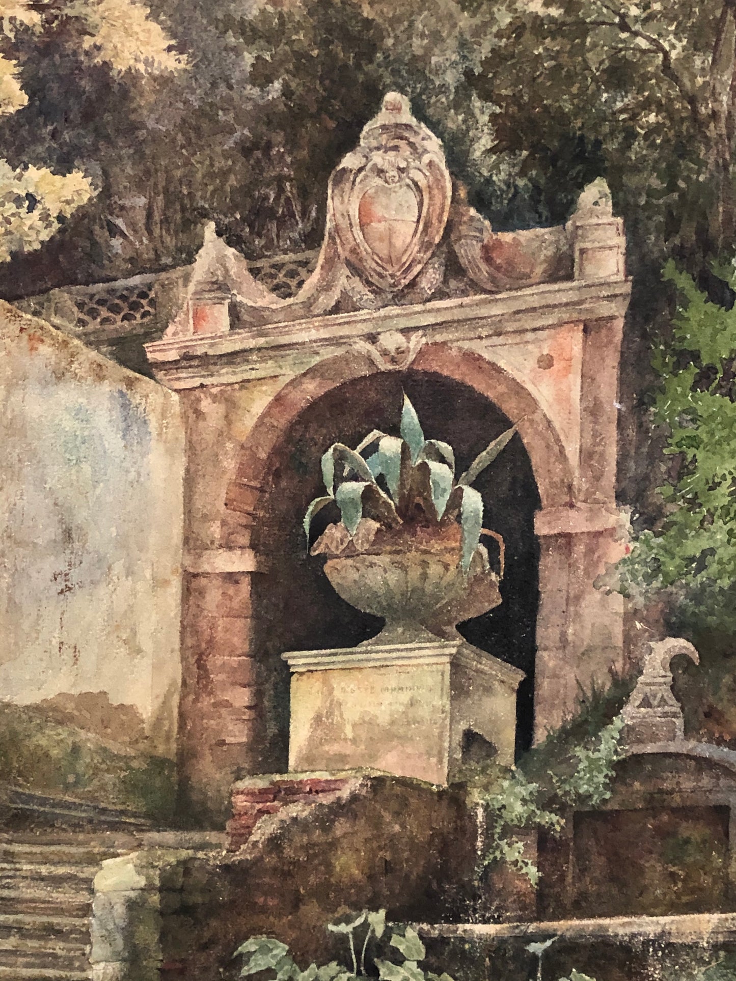 Ettore Roesler Franz Watercolor: "Roma"