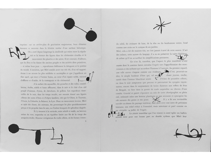Joan Miro Signed Lithograph: "Derriere le miroire"