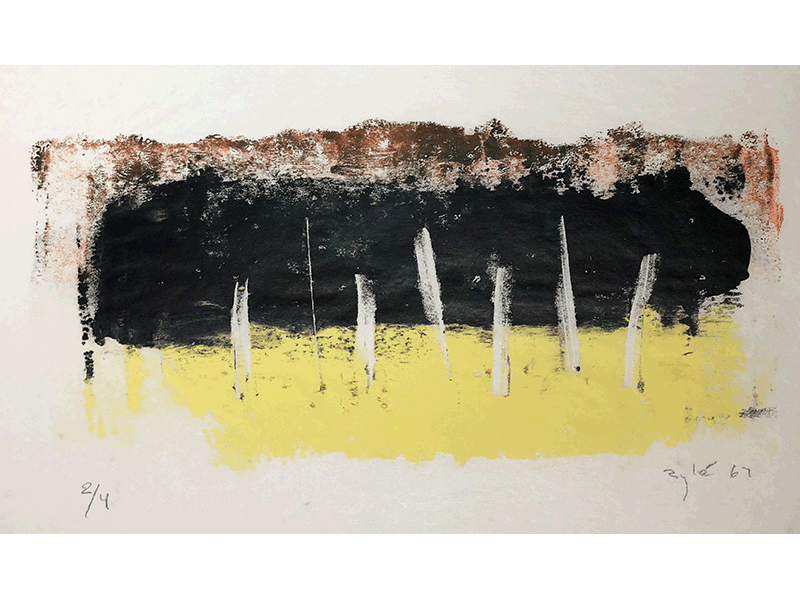 Black and Yellow abstract by Zyle