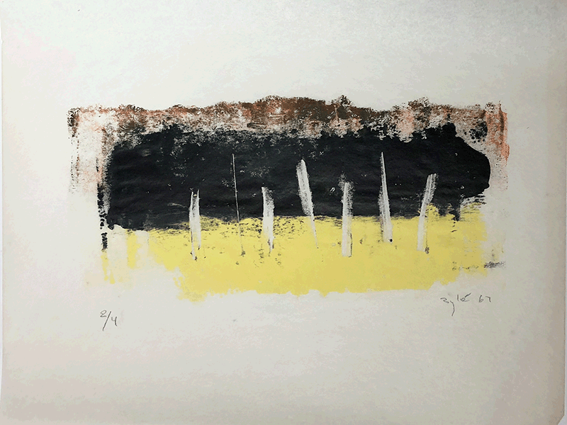 Black and Yellow abstract by Zyle
