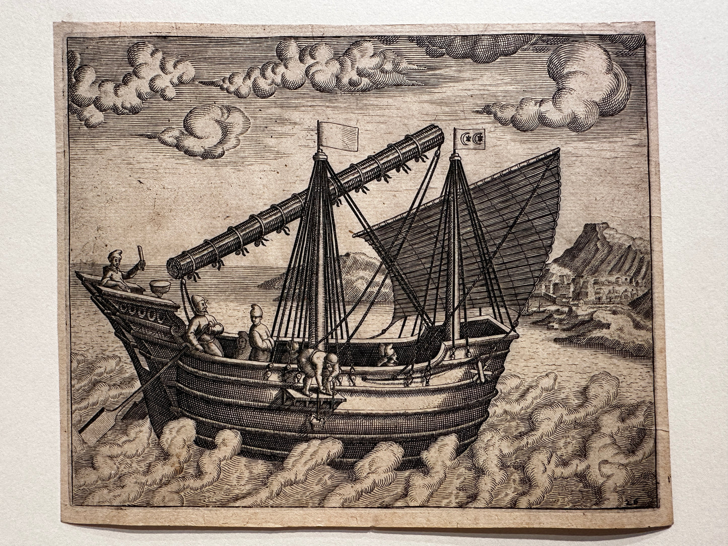 Theodor de Bry Engraving: "Navigational Vessel of China"