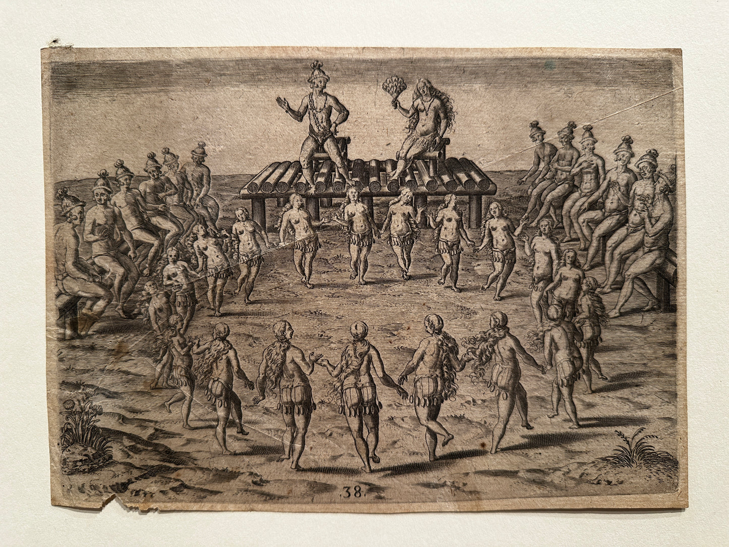 Theodor de Bry Engraving: Native American Wedding Ceremony