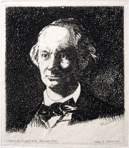 "Portrait of Baudelaire" by Edouard Manet