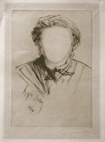 "Man without a face" by Francis Seymour Haden