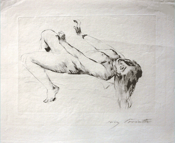 "Liegender weiblicher Akt - Studie zu Joseph und Potiphar" by Lovis Corinth