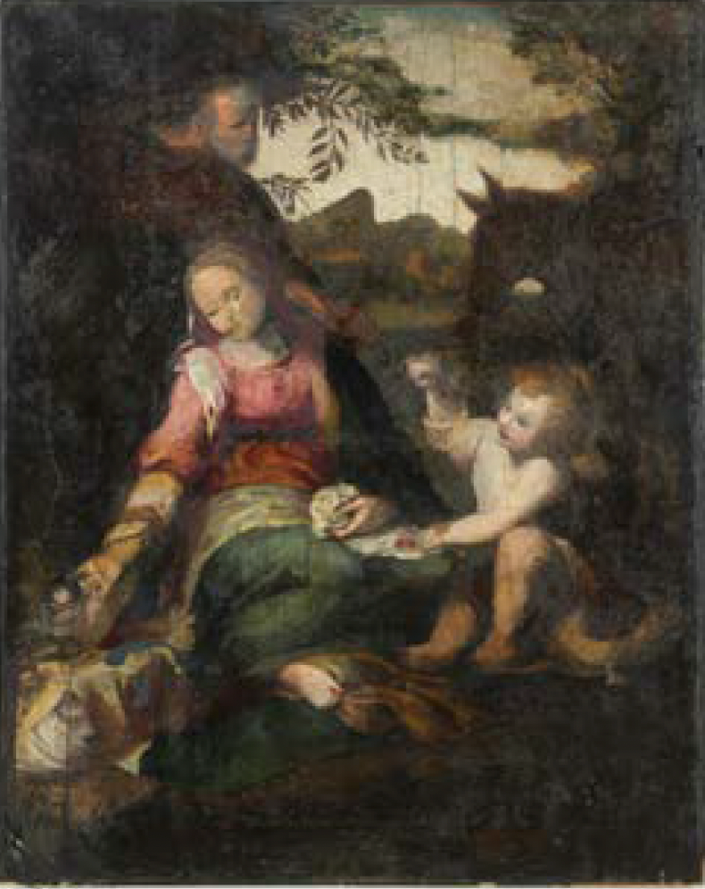 Old Master Painting in the Manner of Federico Barocci: Man, woman and a child