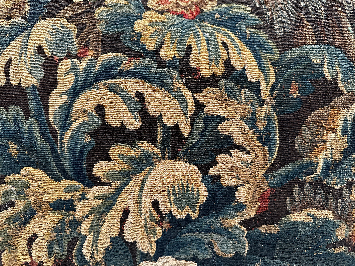 16th Century Brussels Verdure Tapestry Pillow