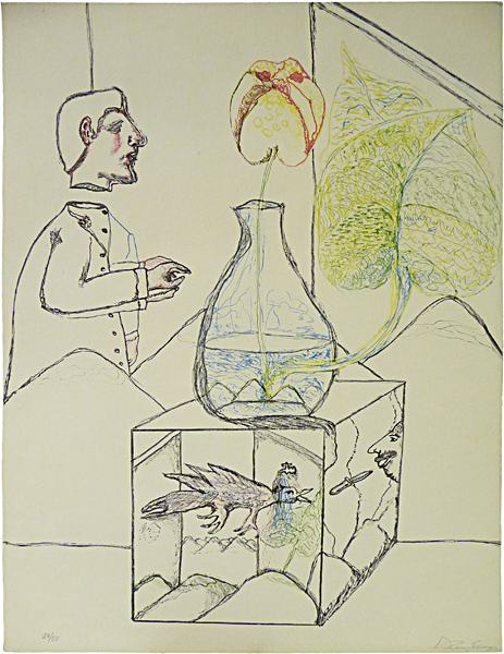 Signed Lithograph by artist R.J.