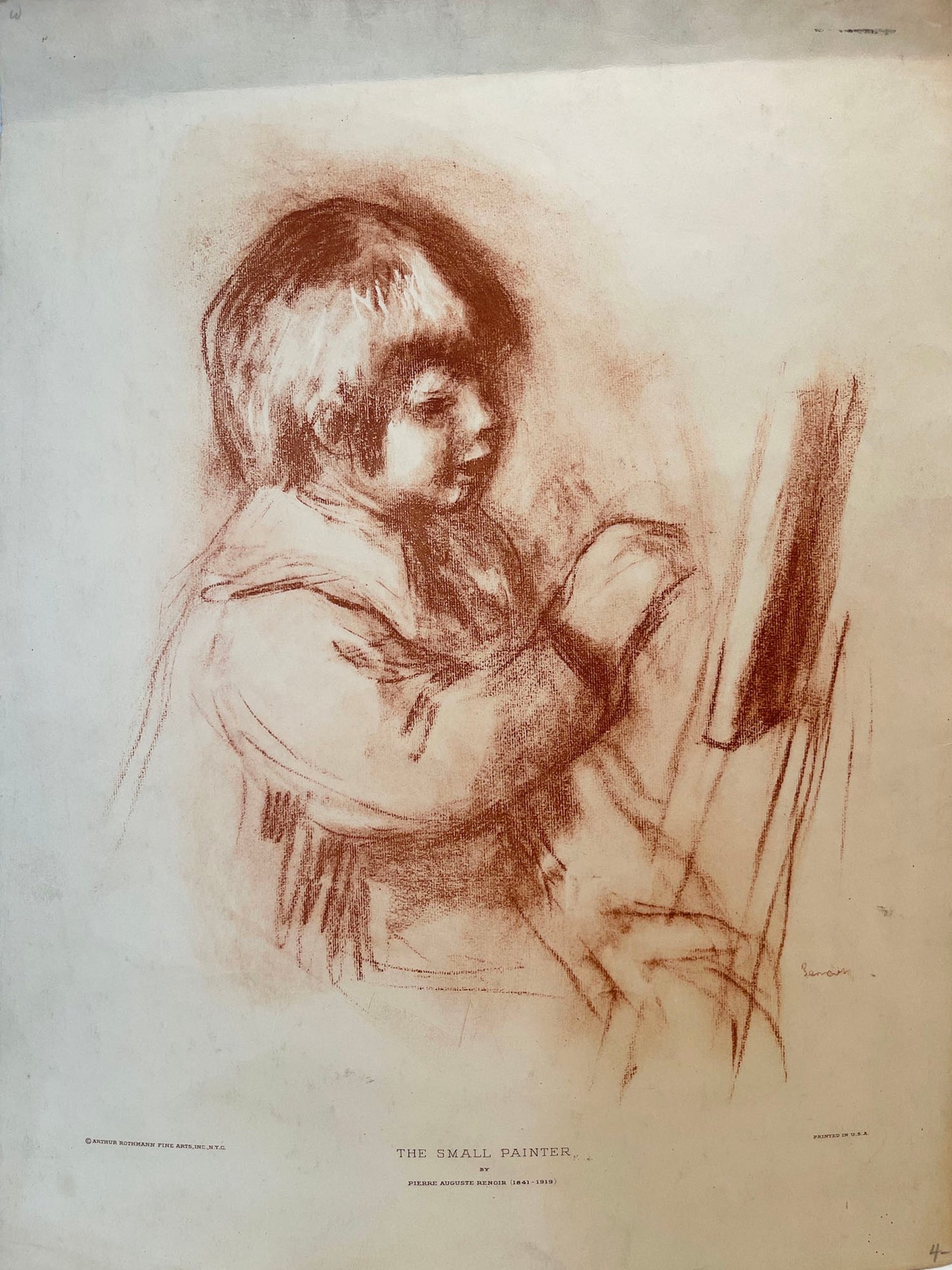 Pierre-Auguste Renoir Lithograph: "The Small Painter"