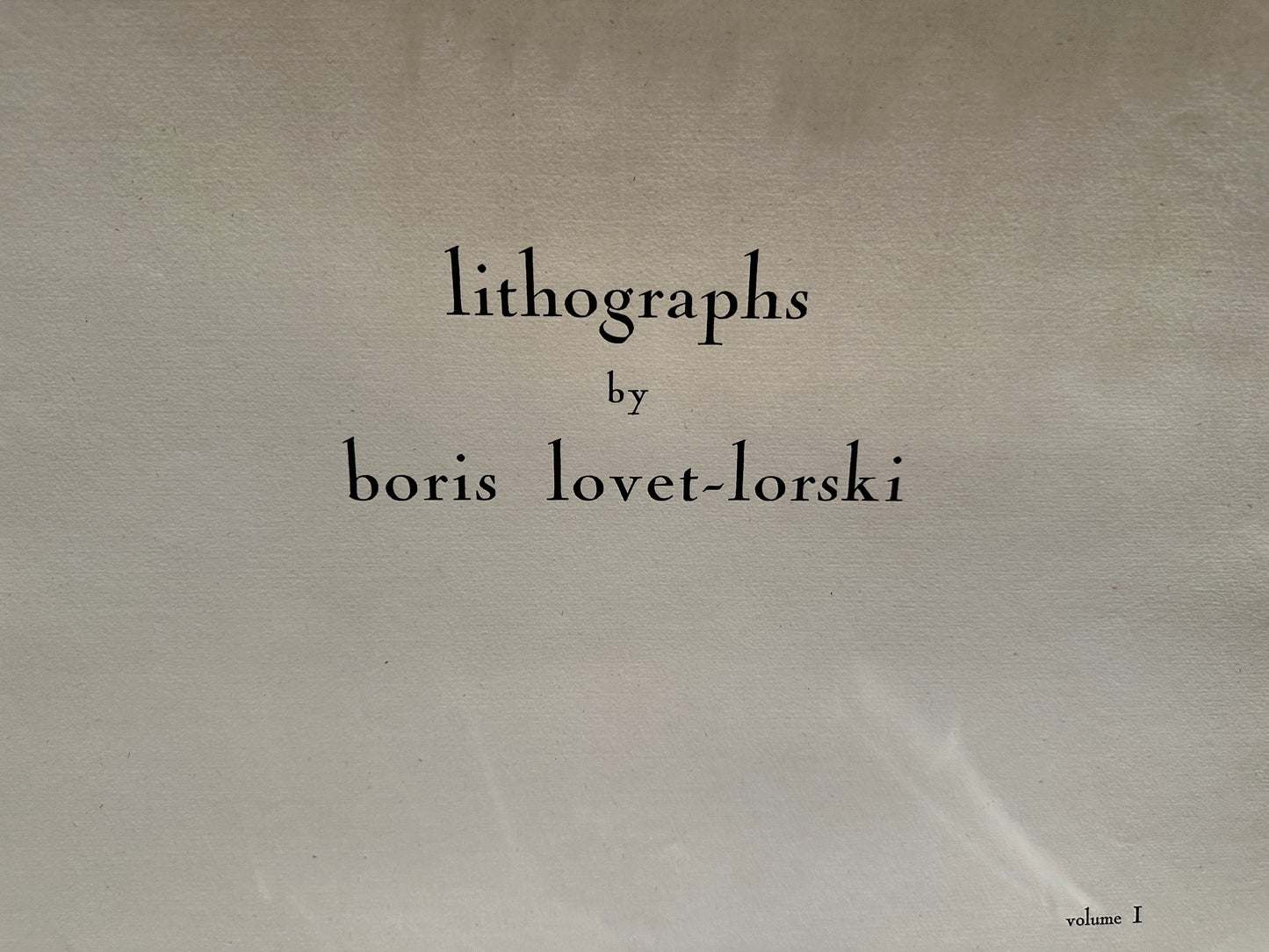 Boris Lovet-Lorski Lithographs Volume I (Complete Portfolio of 10), 1929