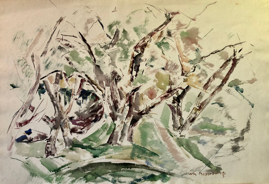 William Meyerowitz Watercolor: Trees