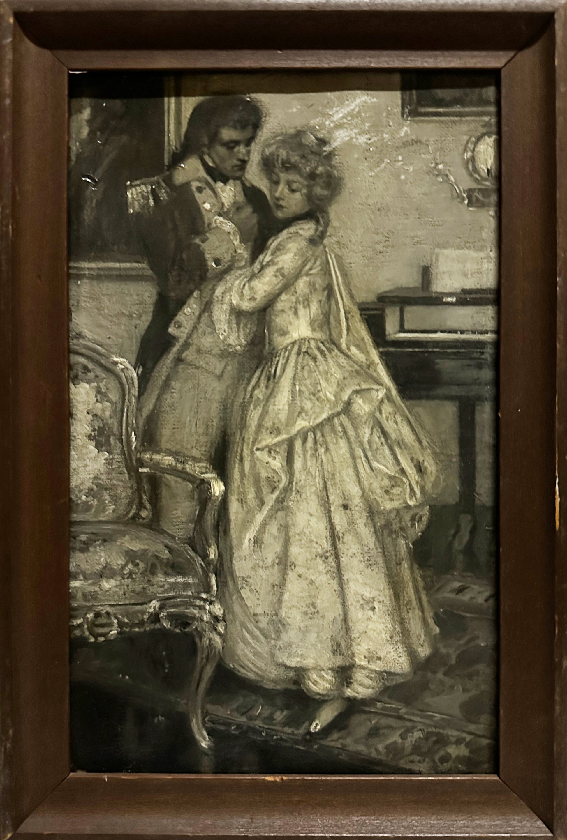 Antique Late 19th Century Victorian Style Oil On Panel, 55% OFF