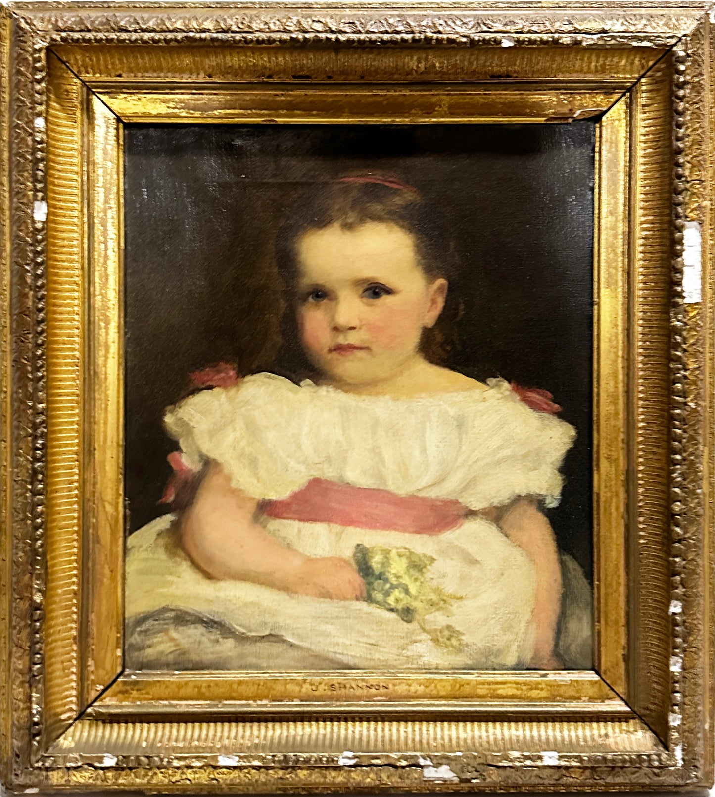 James Shannon Oil Painting: Portrait of a little girl