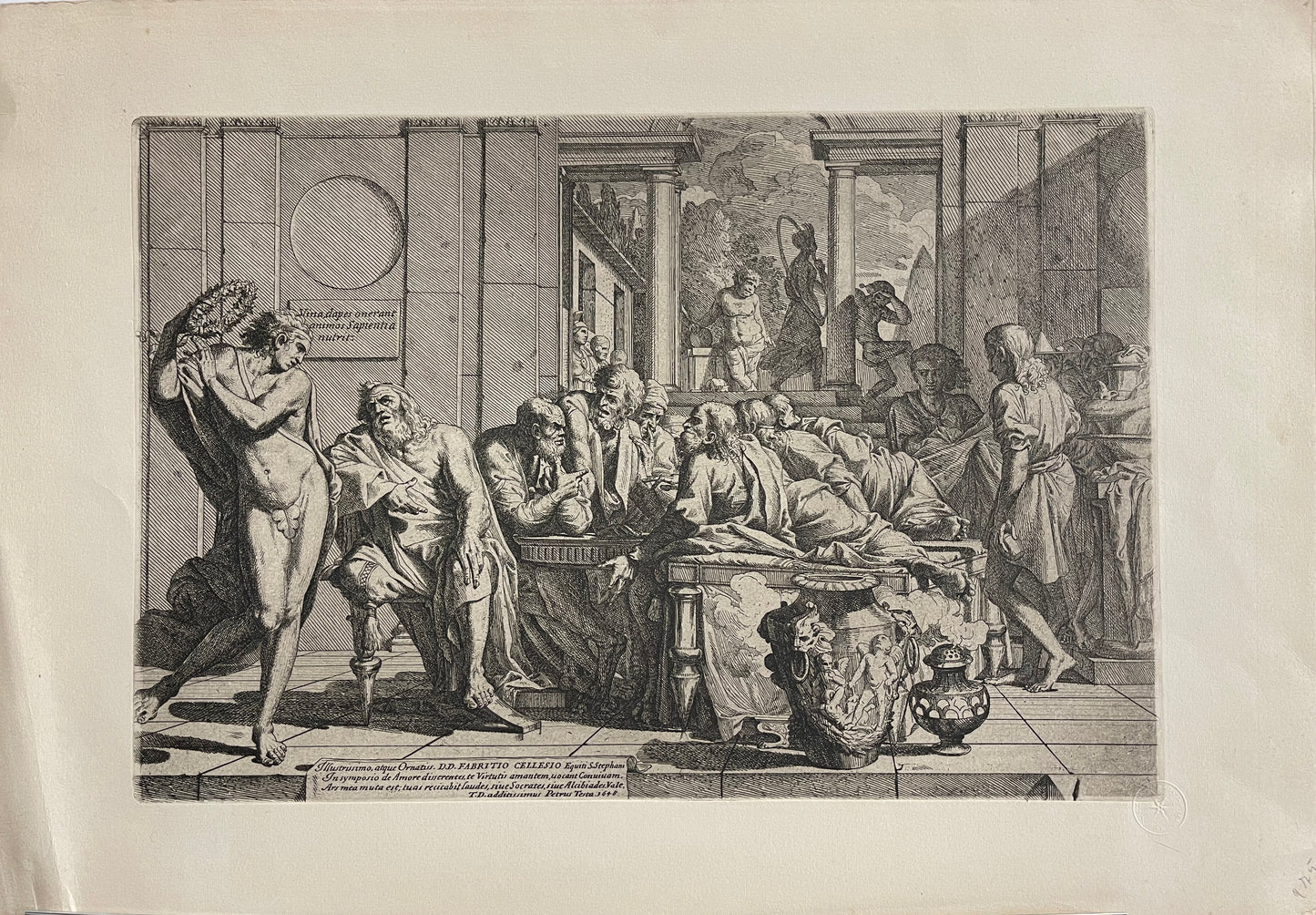 Pietro Testa Etching: The Symposium of Plato