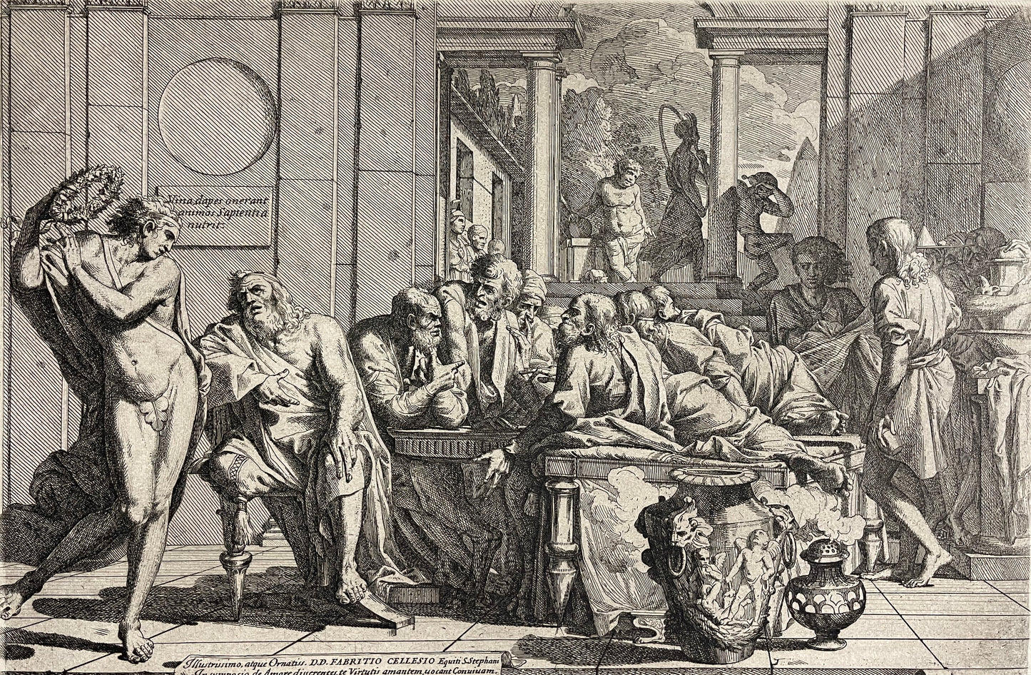 Pietro Testa Etching: The Symposium of Plato