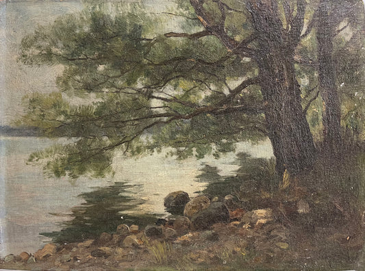 Charles Paul Gruppe Oil Painting: Summertime Lake Geneva