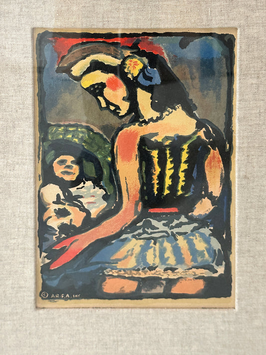 Georges Rouault Aquatint, Etching: "Dors, Mon Amour" (Sleep my Love)