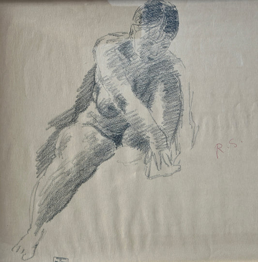 Raphael Soyer Pencil Drawing: Nude
