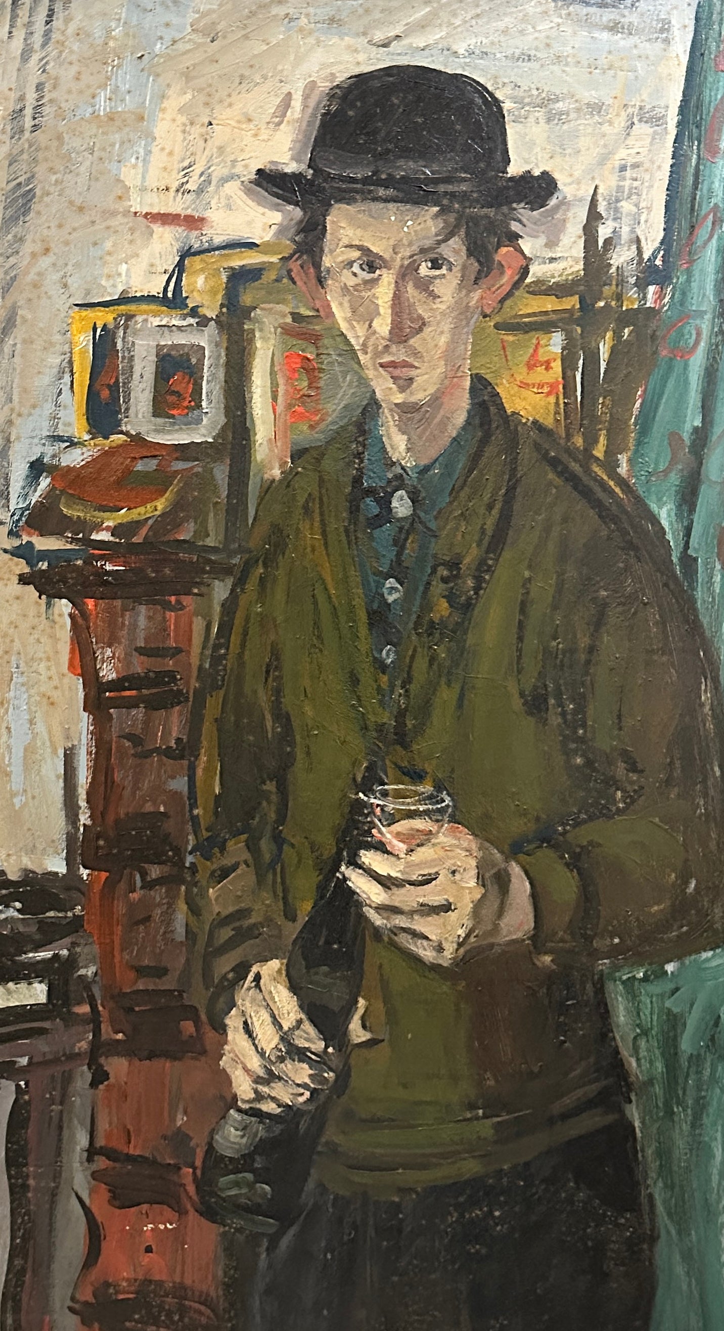 Alex Tschernjawski Oil on Canvas: Portrait of a Gentleman