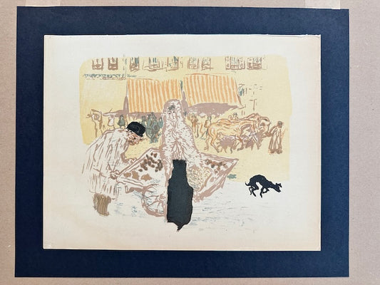 Pierre Bonnard Lithograph: The Pushcart, from the series "Some Aspects of Parisian Life"