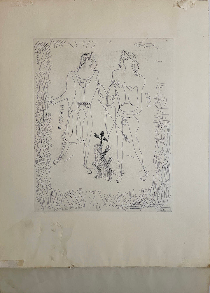 Georges Braque Etching: "Eurybie und Eros"