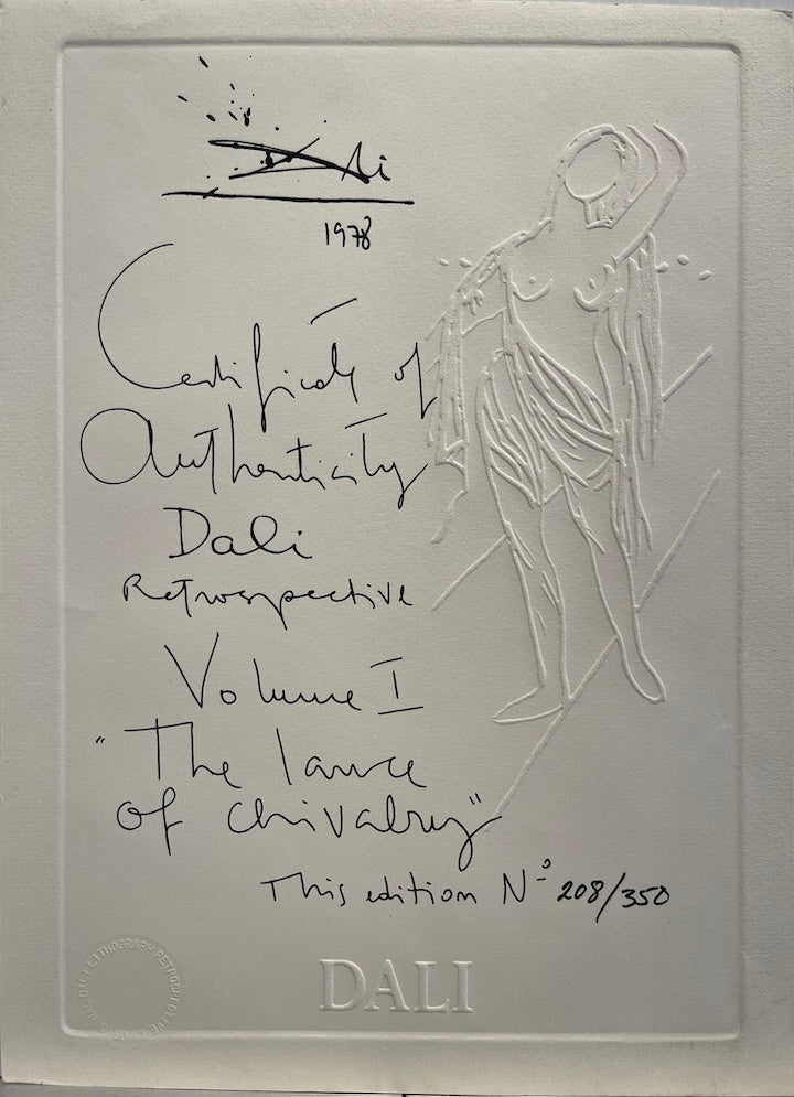 Salvador Dali Embossing and Etching: "The Lance of Chivalry"