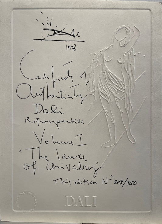 Salvador Dali Embossing and Etching: "The Lance of Chivalry"