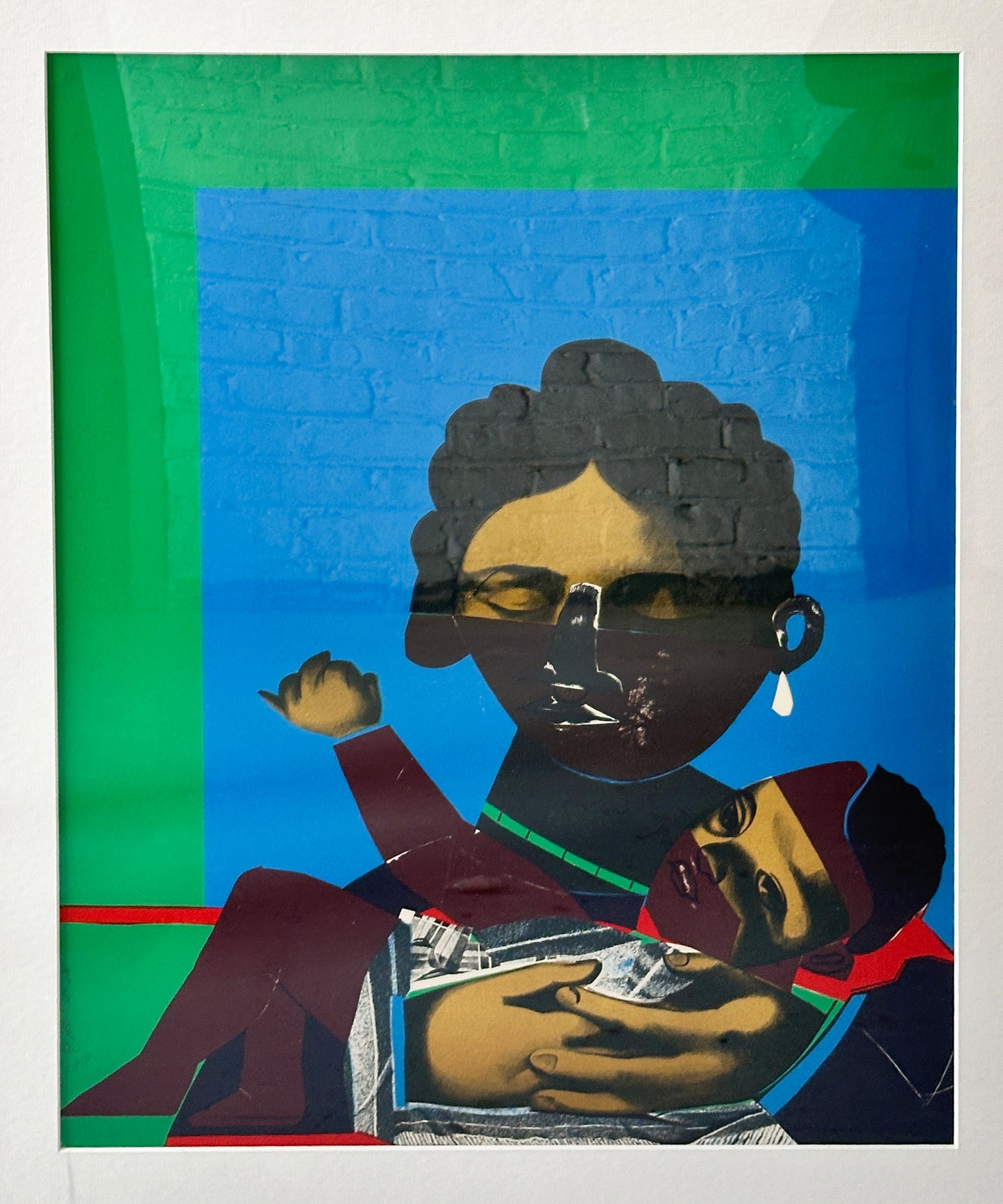 Romare Bearden Screenprint: Mother and child. 55/150