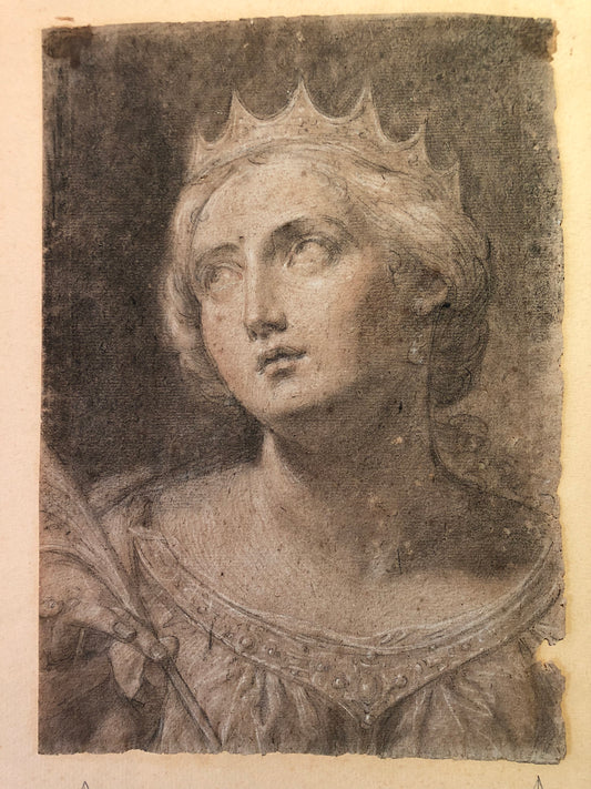 Donato Creti Drawing: "St. Catherine of Alexandria"