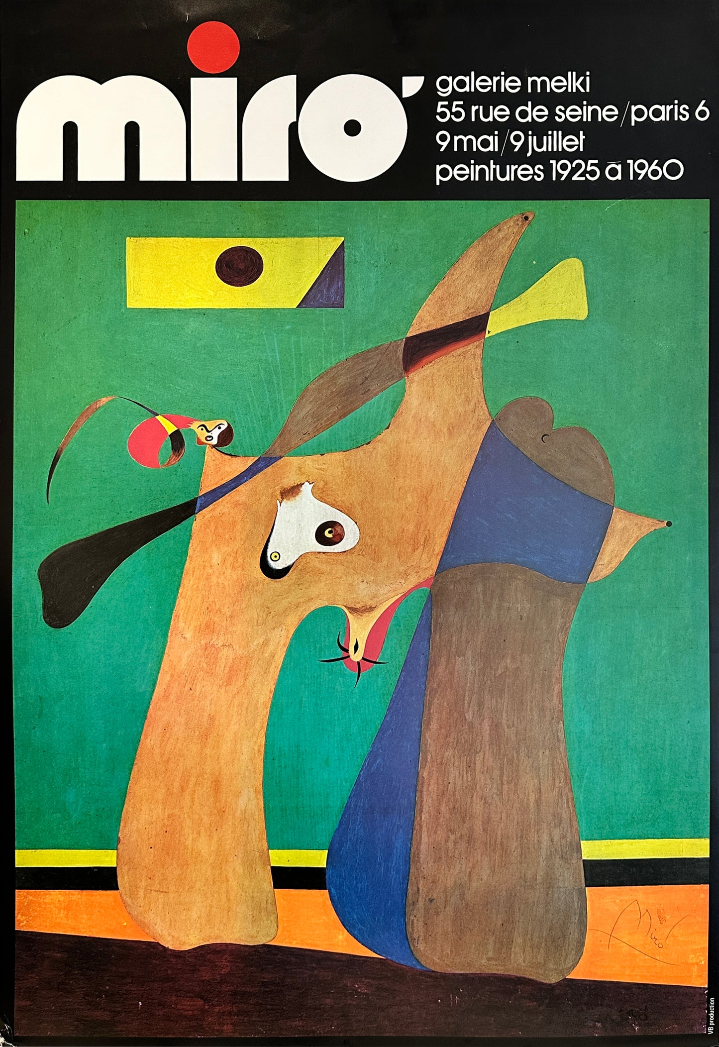 Joan Miro Exhibition Poster: Signed Galerie Melki Museum Poster