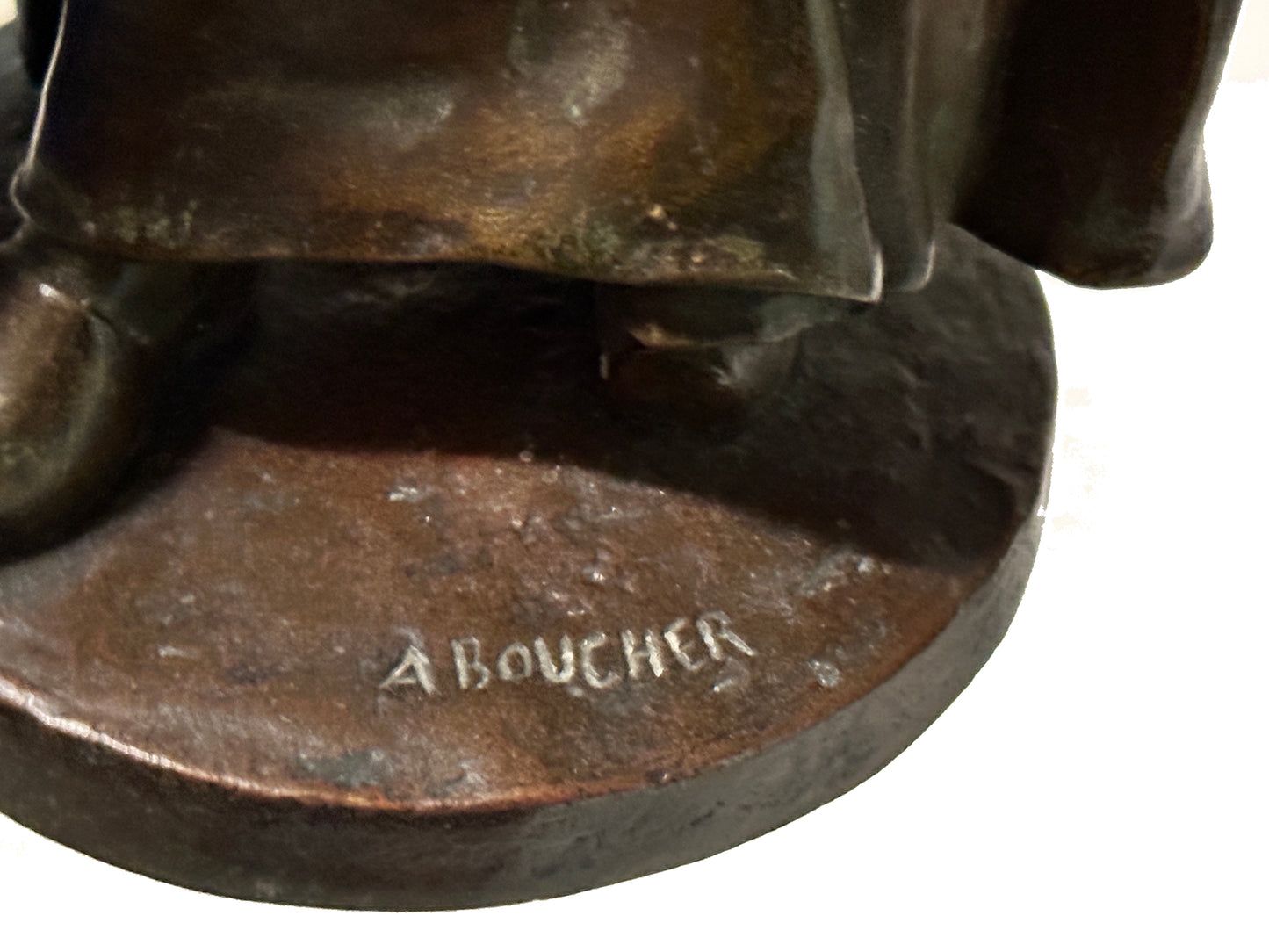 Alfred Boucher Signed Bronze Sculpture: "La Faneuse"