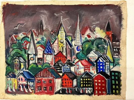 Gene Charlton Oil Painting: Cityscape