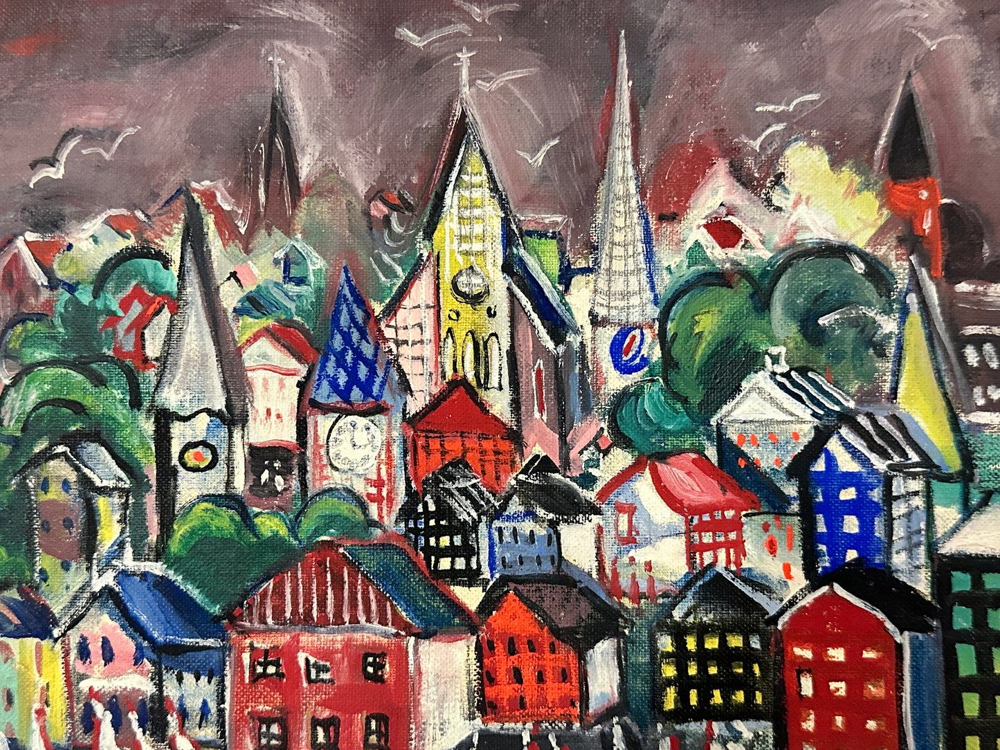 Gene Charlton Oil Painting: Cityscape