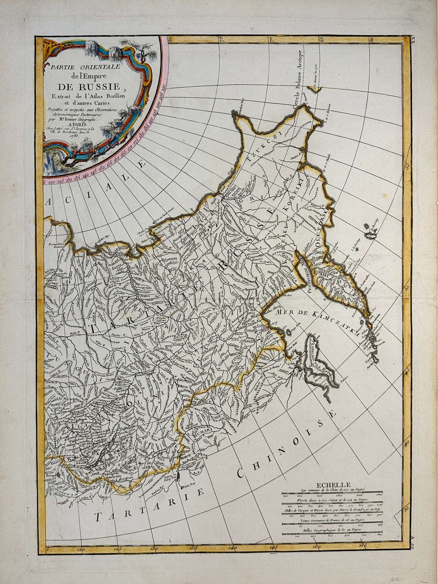 Pair of Maps of Empire Russia by Rigobert Bonne: (1) Partie Occidentale de l'Empire de Russie   (2) Partie Orientale de l'Empire de Russie