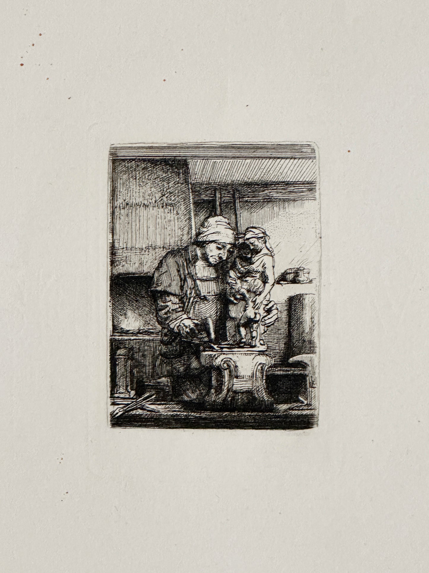 Rembrandt van Rijn Etching: "The Goldsmith" (Le Petit Orfevre)