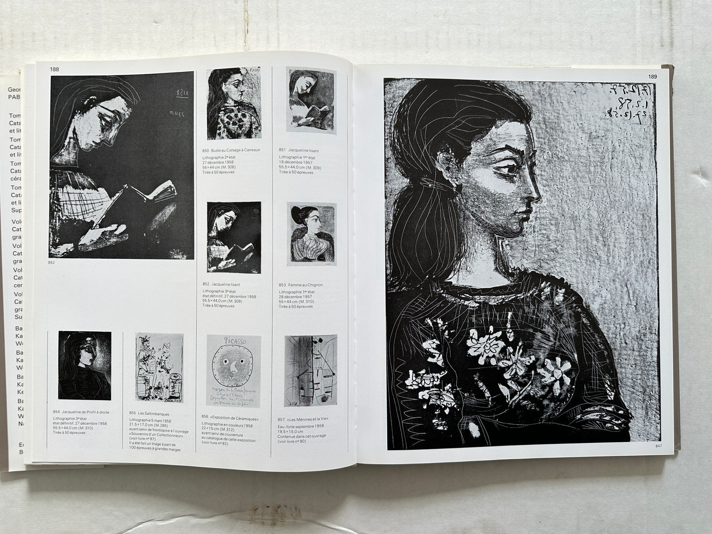 Pablo Picasso, Vol. 1: Catalogue of the Printed Graphic Work (First Edition)