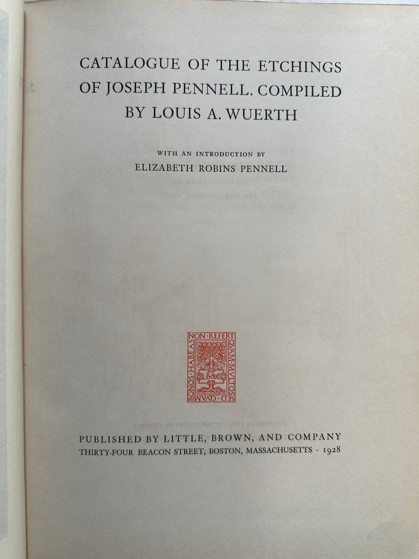 Catalogue of the Etchings of Joseph Pennell