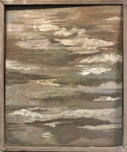 Gene Charlton oil Painting: Brown Abstract