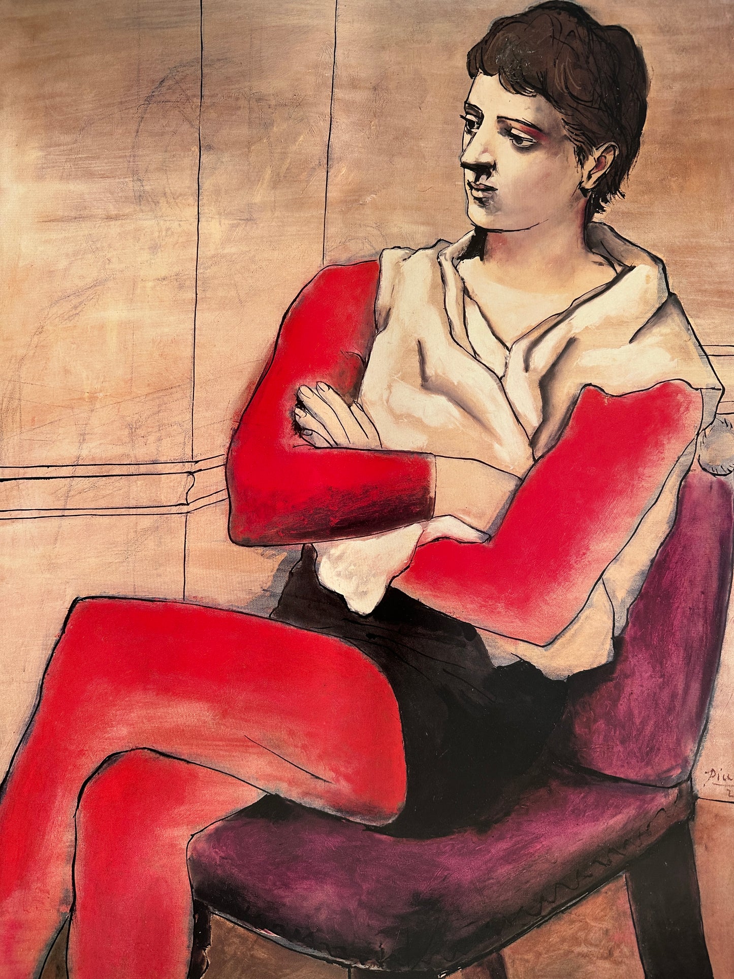 Picasso Exhibition Poster: The Garbisch Collection feat. "Saltimbanque seated, Arms Crossed"