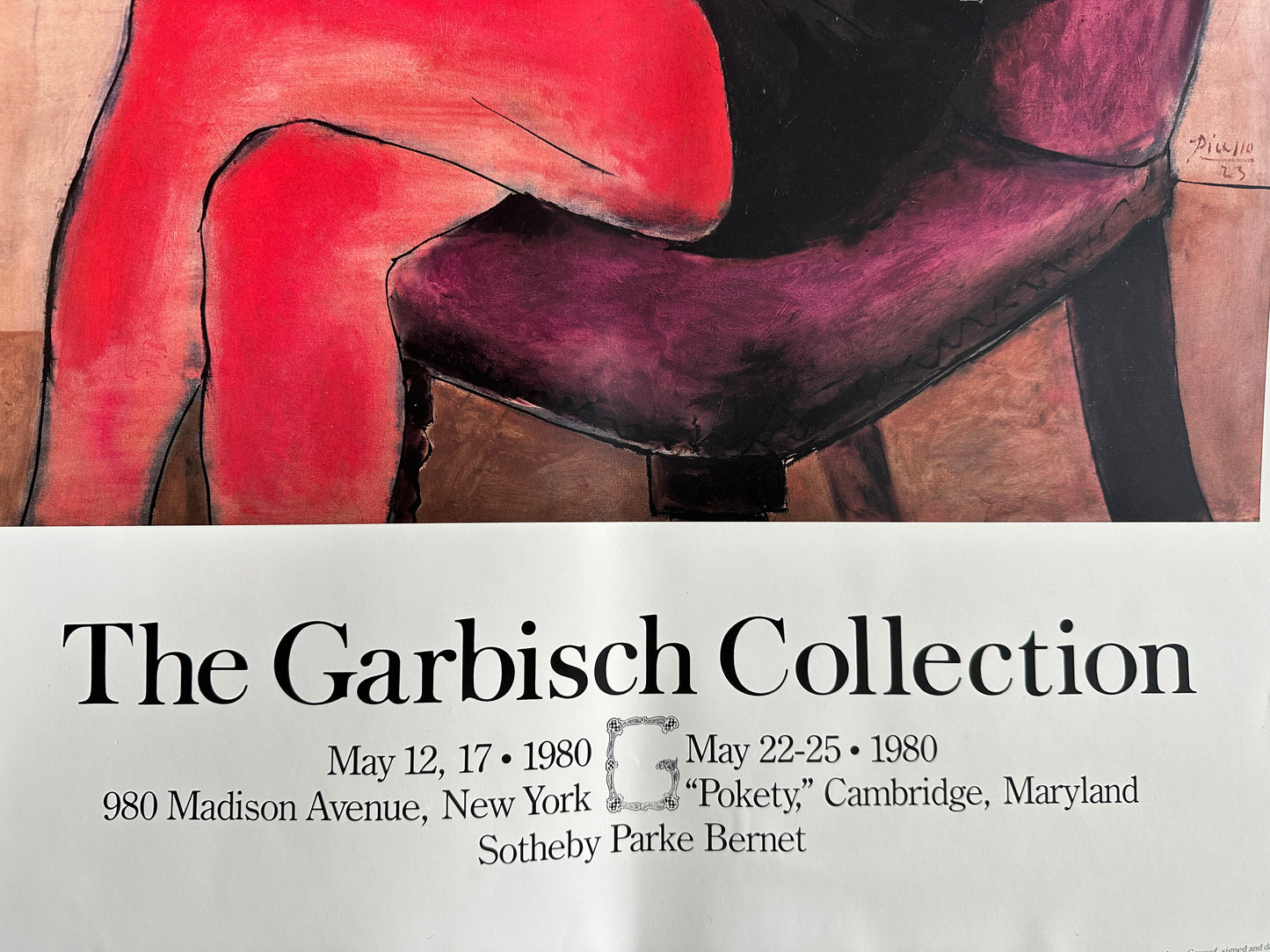 Picasso Exhibition Poster: The Garbisch Collection feat. "Saltimbanque seated, Arms Crossed"