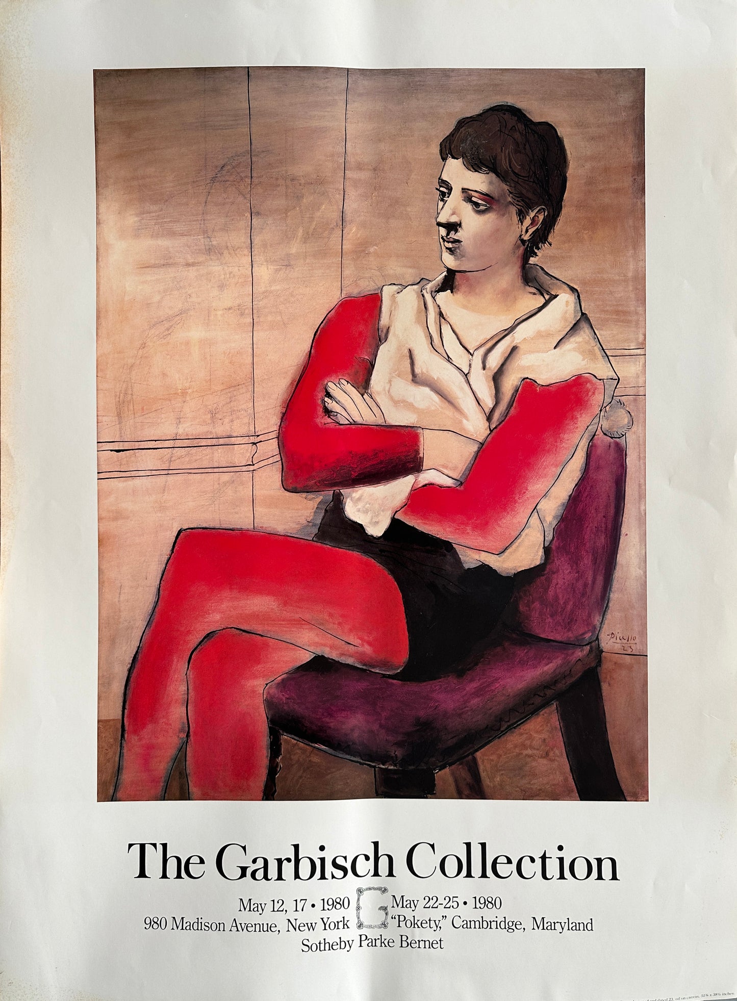 Picasso Exhibition Poster: The Garbisch Collection feat. "Saltimbanque seated, Arms Crossed"