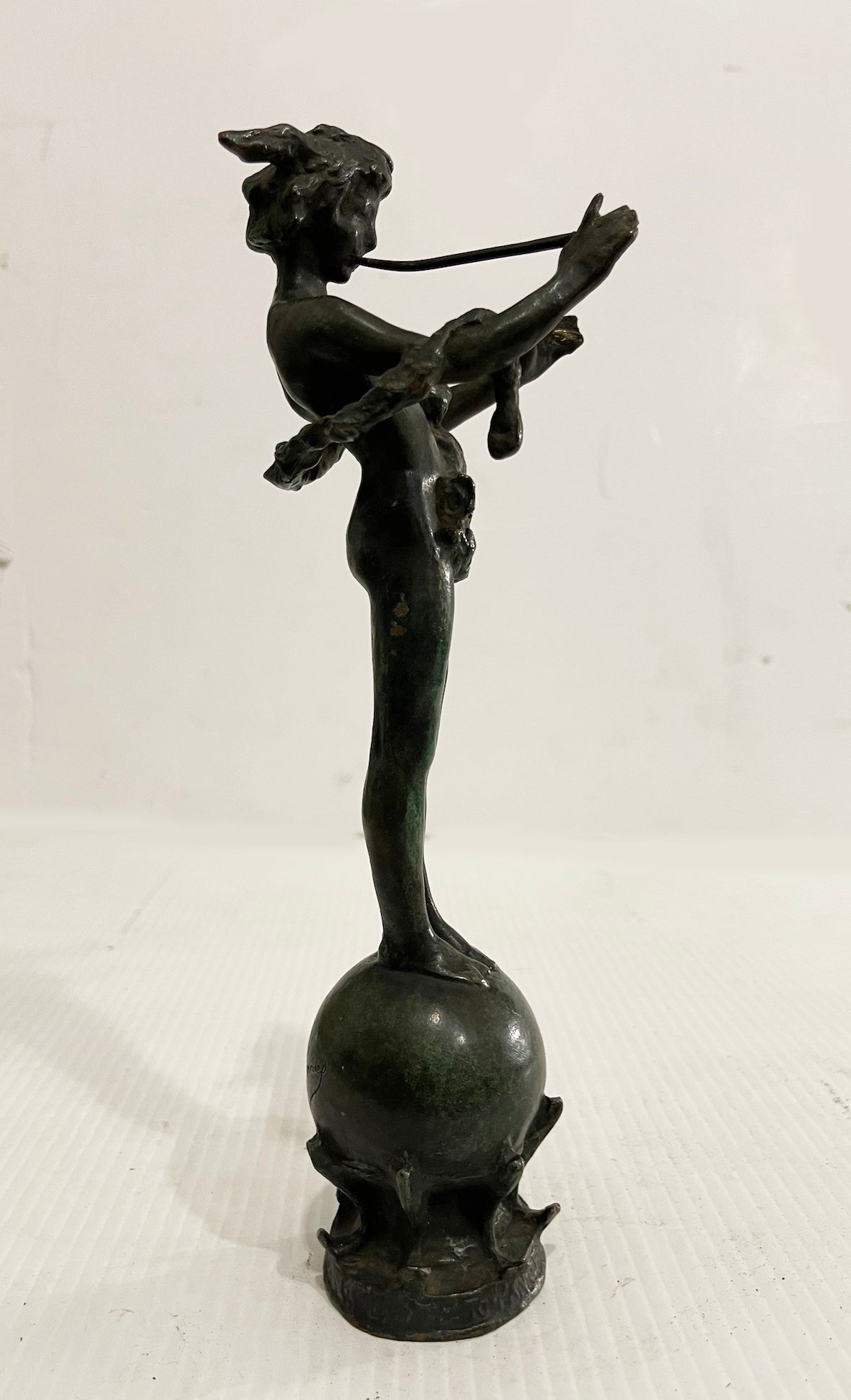 Frederick William MacMonnies Signed Bronze Sculpture: "Pan of Rohallion"