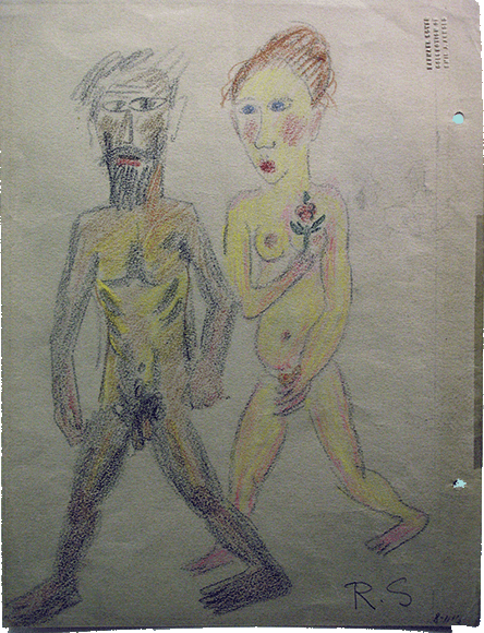 "Adam & Eve" (Verso Bathers) by Raphael Soyer