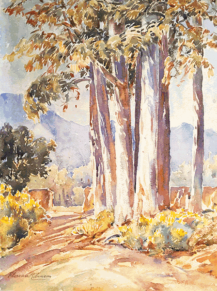 Florence Robinson Watercolor: Trees